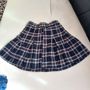 Hollister Plaid Pleated Mini Skirt